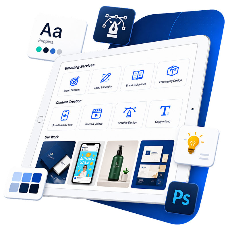 Brand identity and content creation examples